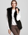 A Vince fox fur vest is the sumptuous addition your new season wardrobe warrants--luxurious and elegant with daily denim and evening dresses--and over your work sheath for a special lift.