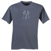 MLB New York Yankees Adult Short Sleeve Pigment Dye Tee, Road Gray