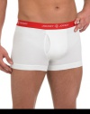 3D-Innovations Boxer Brief with Fly, white w/ black waistband, XL