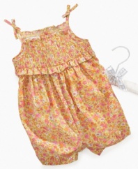 What a beauty. This floral romper from First Impressions will make your budding sweetie standout.