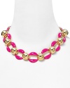 Stage a color war with this chain link necklace from kate spade new york. Boasting glamourous, oversized links this show piece is sure to stand out.