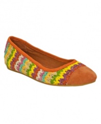Woven and bright. The Beverly ballet flats by GH Bass shoes add color and texture to any and every look in your closet.