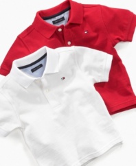 He's got the look. Comfort and classic style is what he'll be all about in one of these polo shirts from Tommy Hilfiger.