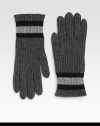 Luxurious cashmere gloves with signature web cuff detail.CashmereDry cleanMade in Italy