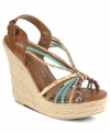 A mixed bag of strappy detailing makes the Dance Fever wedge sandals by Chinese Laundry the perfect summer shoe.