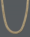 Round out your look with a standout chain. Necklace features a circular, braided link design in 14k gold. Approximate length: 18 inches.