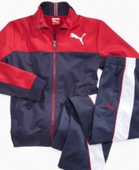 He can show his colors with this team jacket from Puma, which brings the perfect combination of comfort, style and performance.