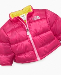 This pink puffer from the North Face is perfect for her cold weather protection.