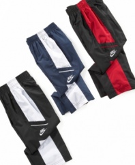 Pull-on and go! These Nike sports pants are a rugged favorite for boys on the run!