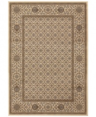 Made for even the busiest of decors, the Sedhan area rug from Couristan combines intricate designs with calming color. Wilton-loomed of Couristan's own Courtron™ ultra-fine polypropylene to give this rug a thick pile, soft finish and ultimate durability.