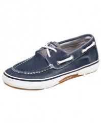 Beyond his years. These comfy shoes from Sperry Top-Sider will make him look like he's got style sense to spare.