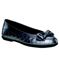 Light and dainty. She can slip into these ballet flats from Stride Rite for a style that ill keep her light on her feet.