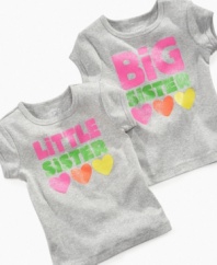 Whether she's the little sister or the big sister, she's sure to love being able to let everyone know just where she stands with this shirt from Carters.