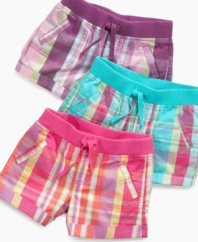 Plaid will make styling pretty simple for her with these adorable shorts from So Jenni.