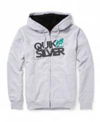 Zip into this cool, casual look from Quiksilver and nail your weekend style. It's sherpa-lined for added comfort.