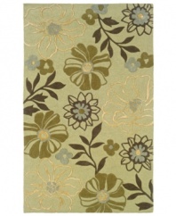 Delight the senses with Sphinx's lively Utopia rug. Inspired by the beauty of a wild, fresh meadow, the rug features outspoken blossoms in grassy hues for a gorgeous addition to your home. With an ultrasoft, lustrous finish for a blissful result.