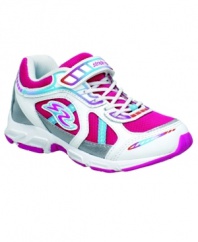 Sweet style. She can jump into these comfy Sadi sneakers from Stride Rite to add some color to her cute looks.