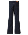 Dark wash flare jeans from Aqua are a wardrobe essential, loving chunky sweaters or delicate blouses alike.