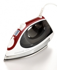 Let off some steam. The Express Select™ iron puts power right at your fingertips with quick-button options for steam and temperature control. The easy-to-read LED display lets you choose your choice of linen, wool, silk or synthetics for a simplified and precise approach to ironing. With 1600 watts of power, this super steamer offers a quick powerful burst of steam or a continuous blast, plus an incredibly smooth & durable stainless steel soleplate provides a crisp start and an easy finish. 1-year warranty.