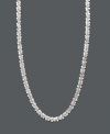 Sleek and elegant. Nothing spells essential like a simple chain necklace. Crafted in 14k white gold, this chain features an intricate faceted design. Approximate length: 16 inches.