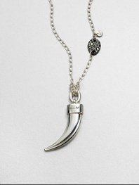 EXCLUSIVELY AT SAKS. An exotic tusk pendant with a burnished logo that is a celebration of the founding years of this brand. Sterling silverSize, about 2Fixed baleMade in Italy Please note: Chain sold separately. 
