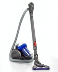 Little Dyson, big city... same great power. Dyson does it all-even small spaces, like cramped apartments and one-bedroom lofts-with its smallest canister cleaner, a compact design that easily stores and still brings the same unrivaled suction that never fades or weakens. Built to clean up every floor type, this cleaner uses Root Cyclone(tm) technology and rows of ultra fine carbon fiber filaments to take the dirt out of city livin'. 5-year warranty. Model DC26.