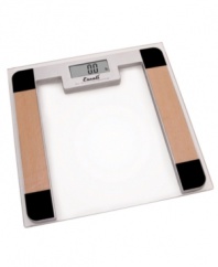 Step onto a scale you can trust! Applauded for its accuracy and consistency with an easy-to-use design that features a hold function to show weight even after you've stepped off the scale and a tap platform that turns on when you step on. Constructed from tempered glass, this high-quality scale is impact resistant and easy-to-read with a sleek digital screen. 5-year warranty. Model B180SC.
