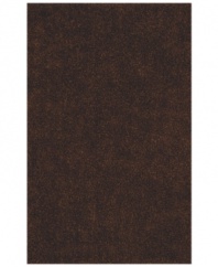 Add rich, shimmering chocolate tones to any modern room with the Metallic area rug from Dalyn. Hand-tufted of soft polyester, this high-luster shag area rug puts comfort and fun back in floor decor.