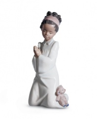 At the end of the day, the Bedtime Prayers figurine from Lladro reminds kids to give thanks for teddy bears and more, in handcrafted porcelain.