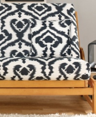 A fashion-forward Ikat print creates the perfect update for your futon! Crafted by Sure Fit, this futon slipcover features a hidden back zipper for a sleek appearance that also makes it effortless to clean.