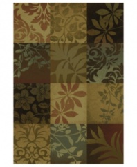 Modernize the look of your home with casual elegance. Bold florals inspire this St. Lawrence rug, rendered in colorblocked autumn hues like terra cotta, dark chocolate and rich greens. Crafted of durable polypropylene for years of long-lasting beauty.