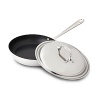 Ideal for foods that need flipping, this superlative nonstick French skillet allows you to deftly scrambling eggs and bacon or prepare a quick chicken sauté. Nonstick pans are safe in the oven to 500F degrees but should not be placed under a broiler.