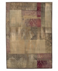 Awash in color, this accent rug will enhance any room. The Generations Collection features the latest fall hues with panels of soft sage to deep burgundy set against a neutral background. Cross-woven in stain-resistant polypropylene, adding a contemporary note to any room.