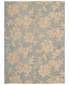 Uplifting style. Nourison's Skyland rug features lush, dreamy florals rendered in soft blue and beige shades, bringing a heavenly feel to any space. The plush wool rug is enhanced with meticulous hand carving for beautiful detail and texture. (Clearance)