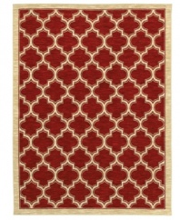 Reminiscent of classic Mediterranean textiles, this patterned area rug from Shaw Living presents a brilliant ogee design rendered in captivating red. Woven in the USA of ultra-durable and supremely soft EverTouch® nylon, this rug offers a stately tradition to any room.
