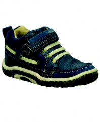 Your little one can explore with comfort and safety with these tough Toby sneakers from Stride Rite.