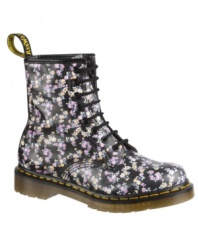Dr. Marten's 1460 Floral Boots are pure girl power with their sweet combination of a strong boot silhouette and a dainty floral print pattern.