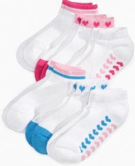 Sporty and sweet, this 6 pack of socks from Greendog will be her favorite basics for every day!