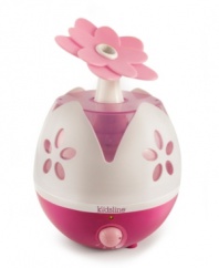 A natural in your little one's habitat! Adorable and functional, this humidifier brings your room into bloom with a burst of fresh, relaxing air. Create comfort in your nursery with this super silent baby-friendly must-have, which provides eight to 12 hours of continuous steam, 360º misting and adjustable humidity output. 1-year warranty.