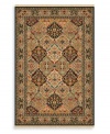 A lush landscape of corals, turquoise blues, maize yellow, moss green, soothing taupe and soft mocha greet you in a playfully intricate pattern. Classically styled for the modern age, this full framed rug offers a neutral palette to coordinate perfectly with today's microfiber, twill and leather furnishings.