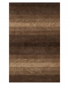 Bold stripes rendered in rich, natural tones give rise to a spare, stenciled motif, creating a warm, welcoming backdrop in any space. Rife with lush texture and detail, this luxurious area rug from Dalyn is beautifully hand tufted in polyester and acrylic, ensuring superior color retention and long-lasting wear.