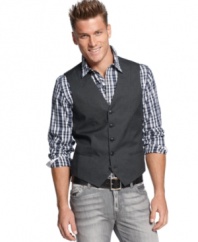 Button up your casual look with this vest from INC International Concepts.