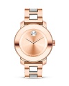 Movado BOLD Medium Two-tone Rose Gold Plated Stainless Steel Watch, 36mm