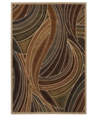 Rich colors undulate in natural waves, creating an irresistible foundation for home design with the Guilford Tidal Wave area rug. Completely crafted in the USA, it is woven of soft, durable olefin in a lush pile that withstands heavy traffic anywhere in the home.
