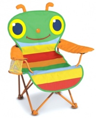 Their eyes will bug out when they see this Melissa and Doug folding chair made just their size. A cup holder and sturdy metal frame provide the perfect perch when they want to relax.
