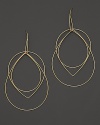 14K gold graduated teardrops move like ripples in a pond.