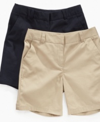 Simple styling. She can pair these bermuda shorts from Nautica with her favorite top for a look that's fun and refined.