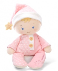 Ready for bed! She'll be sure to have sweet dreams when she's cuddled up next to this adorable dolly from Gund.