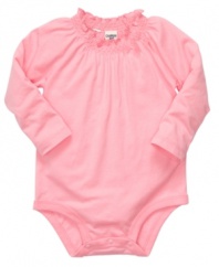 Keep it simple and sweet when you put her in this lovely bodysuit from Osh Kosh.