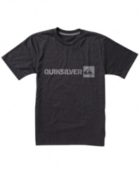 Hard-working. The classic Quiksilver logo on this Industry tee makes it a simple basic that pads out his closet perfectly.
